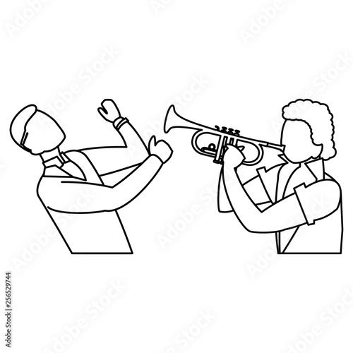 couple of musicians characters