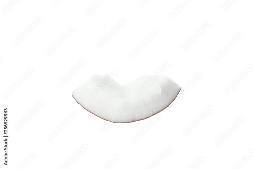 Coconut slice isolated on white background Coconut slice isolated on white background