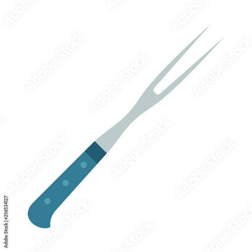 Meat fork vector flat isolated on white