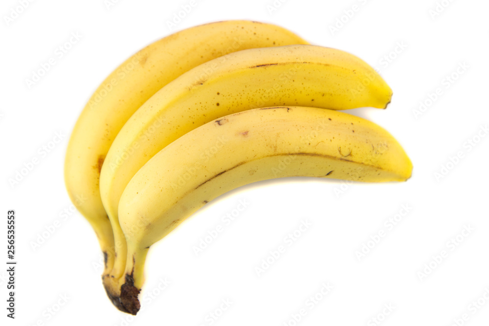 real banana on white background real banana on white background