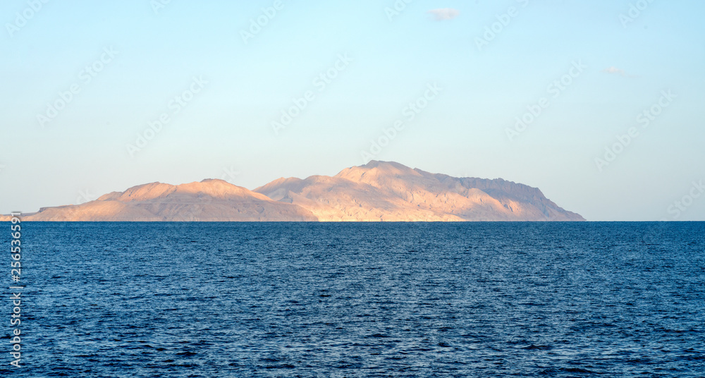 Beautiful landscape. Egyptian mountains and the red sea.