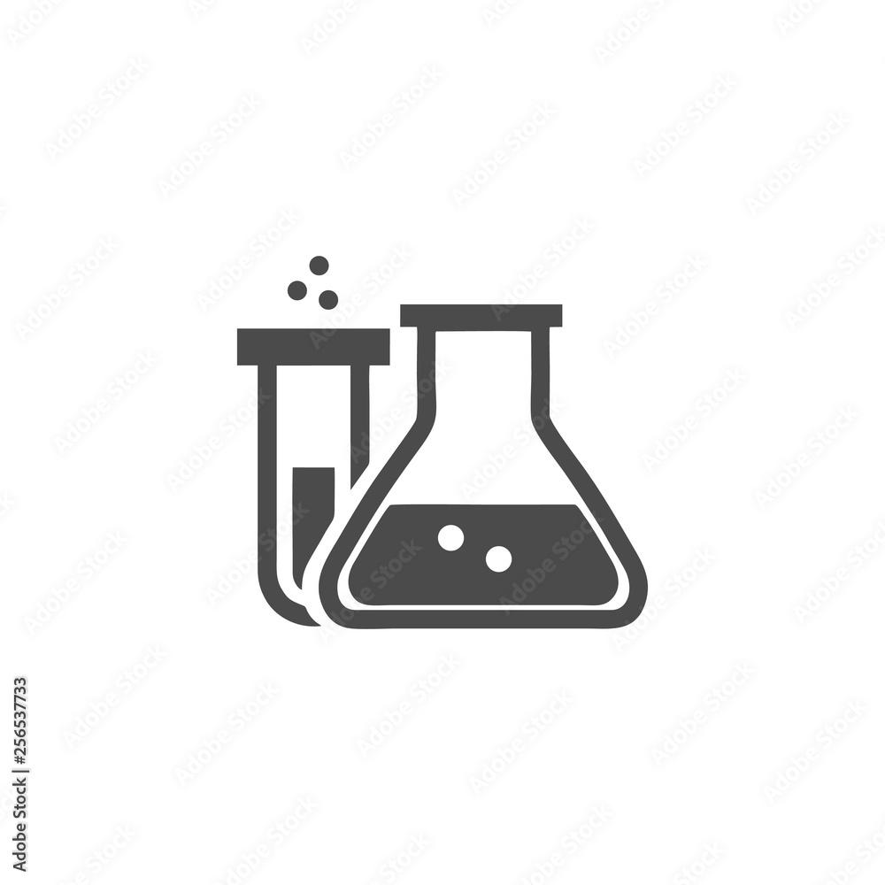 Test tube and flask for chemistry Test tube and flask for chemistry