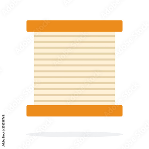 Thread for piercing leather goods flat isolated