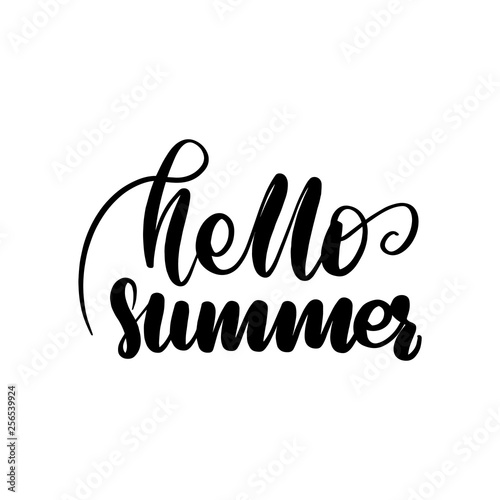 hello summer lettering 
