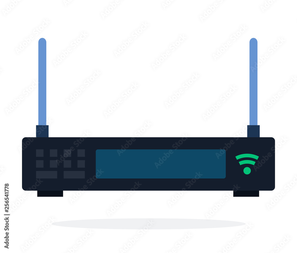Wi-Fi router vector flat isolated Wi-Fi router vector flat isolated