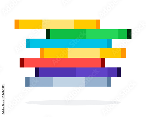 Pile of video game discs in packages flat isolated