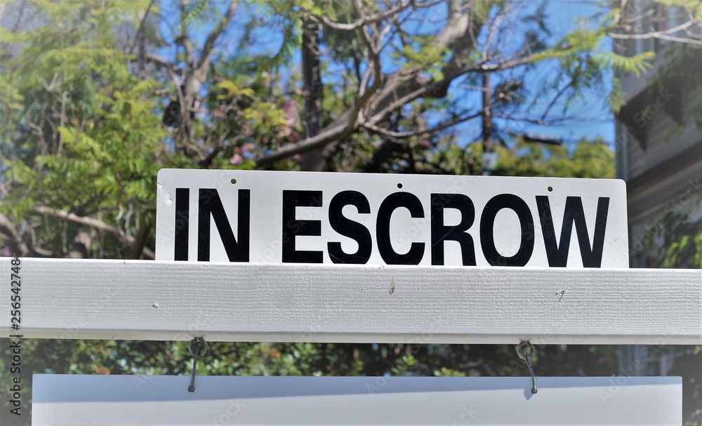 In Escrow sign for realtors.