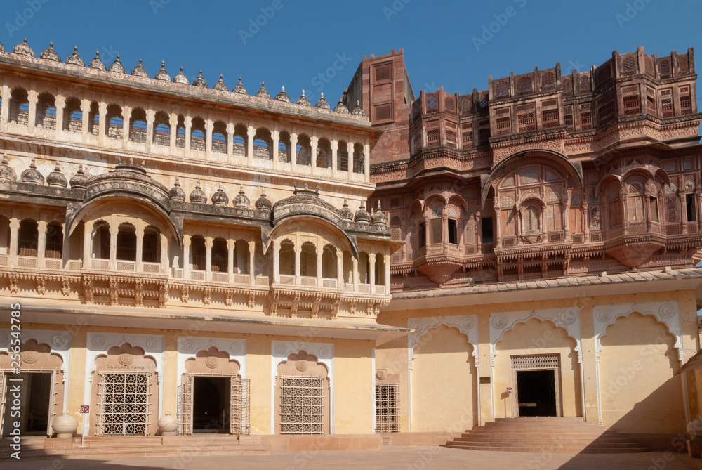 Inside Mehrangarh Fort in Jodhpur, Rajasthan, India