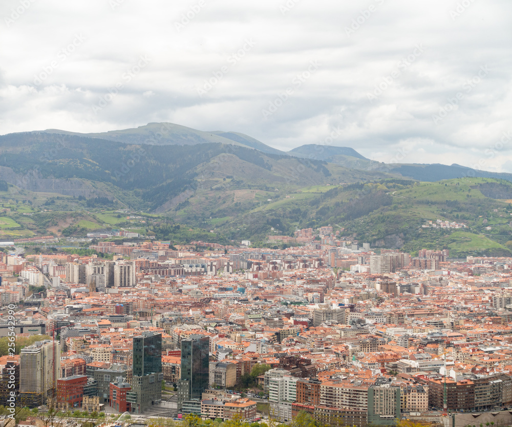 Vue aérienne de Bilbao
