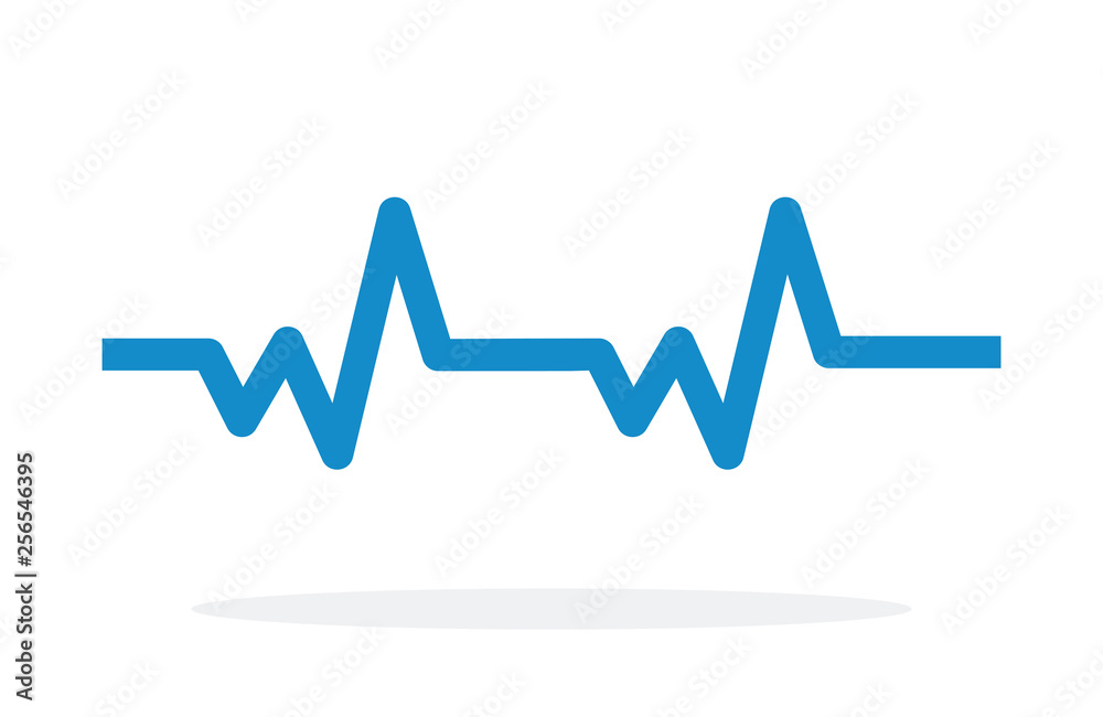 Pulse cardiogram vector icon flat isolated Pulse cardiogram vector icon flat isolated