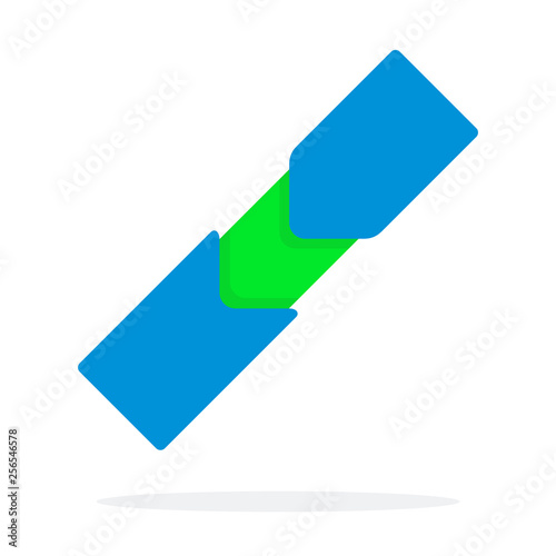 Blue Fitness tracker flat isolated