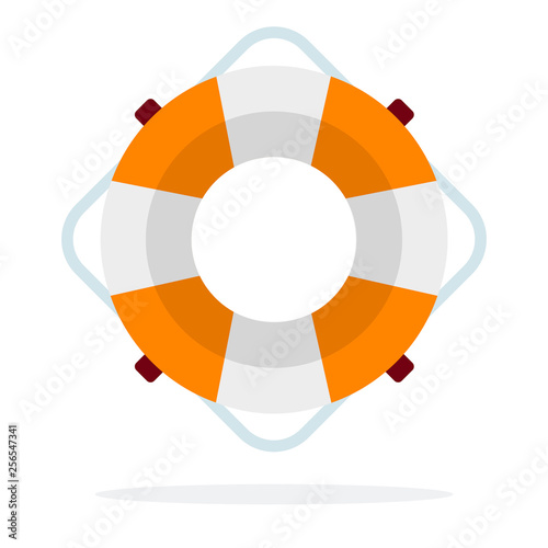 Rubber Lifeline flat isolated vector