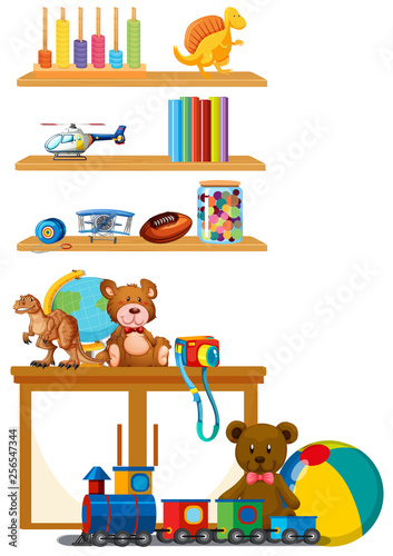 Children toy on the shelf