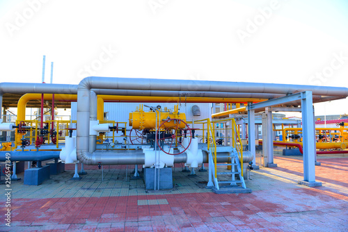 Wallpaper Mural Oil pipe, oil field equipment at work Torontodigital.ca