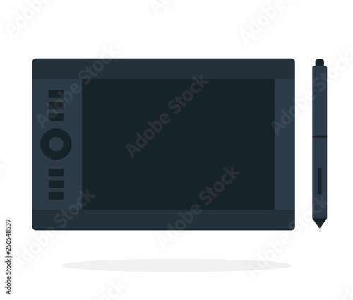 Tablet with pen for graphic design