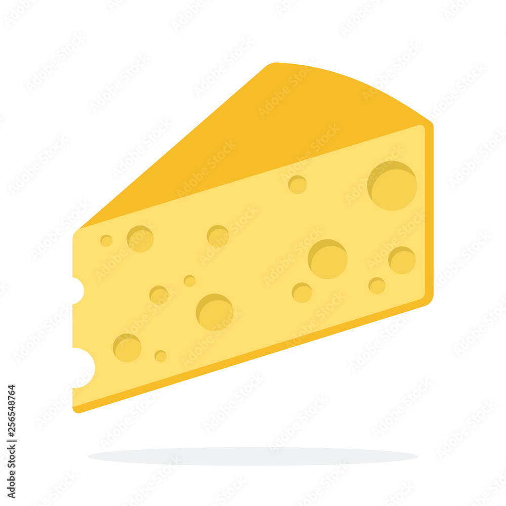 Triangular piece of cheese vector flat isolated Triangular piece of cheese vector flat isolated
