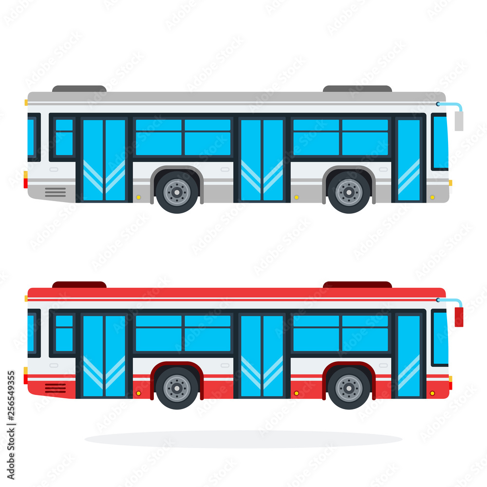 City bus vector flat isolated