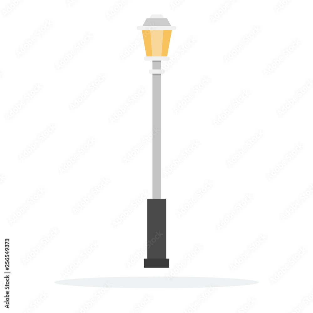 Lamp post vector flat isolated Lamp post vector flat isolated