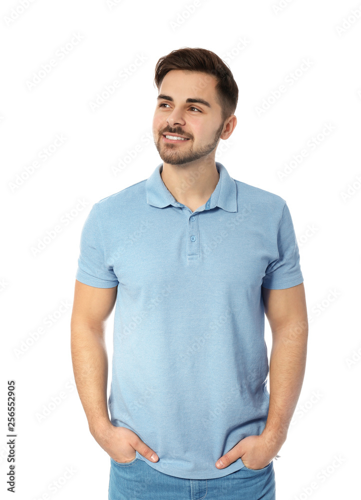 Portrait of handsome man posing on white background Portrait of handsome man posing on white background