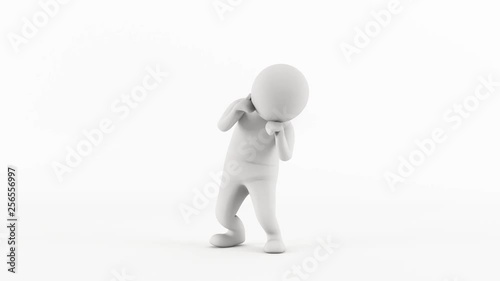 Wallpaper Mural 3D character animation - John Dough character, exercise warmup animation Torontodigital.ca