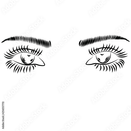 woman's eyes vector