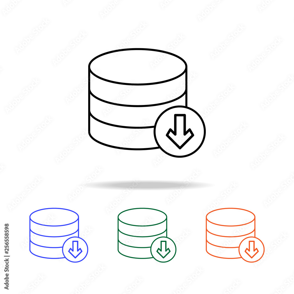 collected coins and down arrow icon. Elements of simple web icon in multi color. Premium quality graphic design icon. Simple icon for website, web design, mobile app, info graphics collected coins and down arrow icon. Elements of simple web icon in multi color. Premium quality graphic design icon. Simple icon for website, web design, mobile app, info graphics