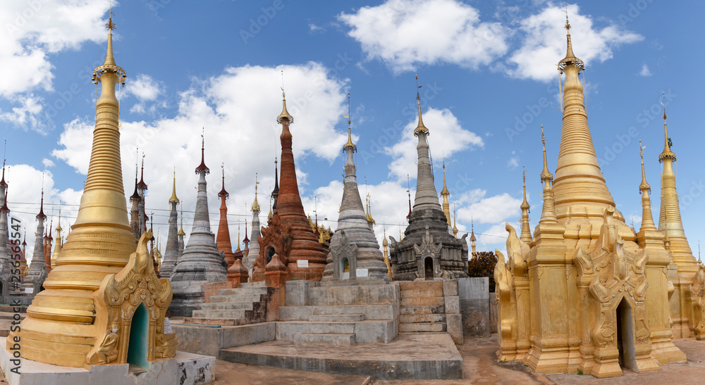 Shwe Indein Pagoda in the Indein village at Inle Lake,Shan State,Myanmar Shwe Indein Pagoda in the Indein village at Inle Lake,Shan State,Myanmar