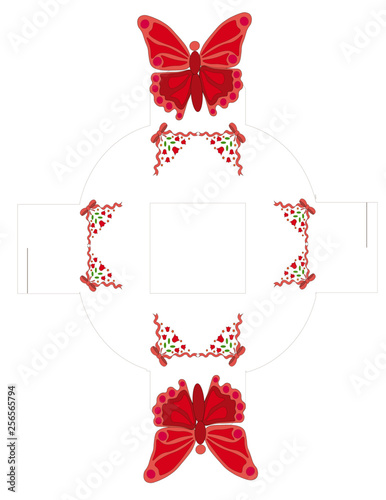 Butterfly Favor Box Template
