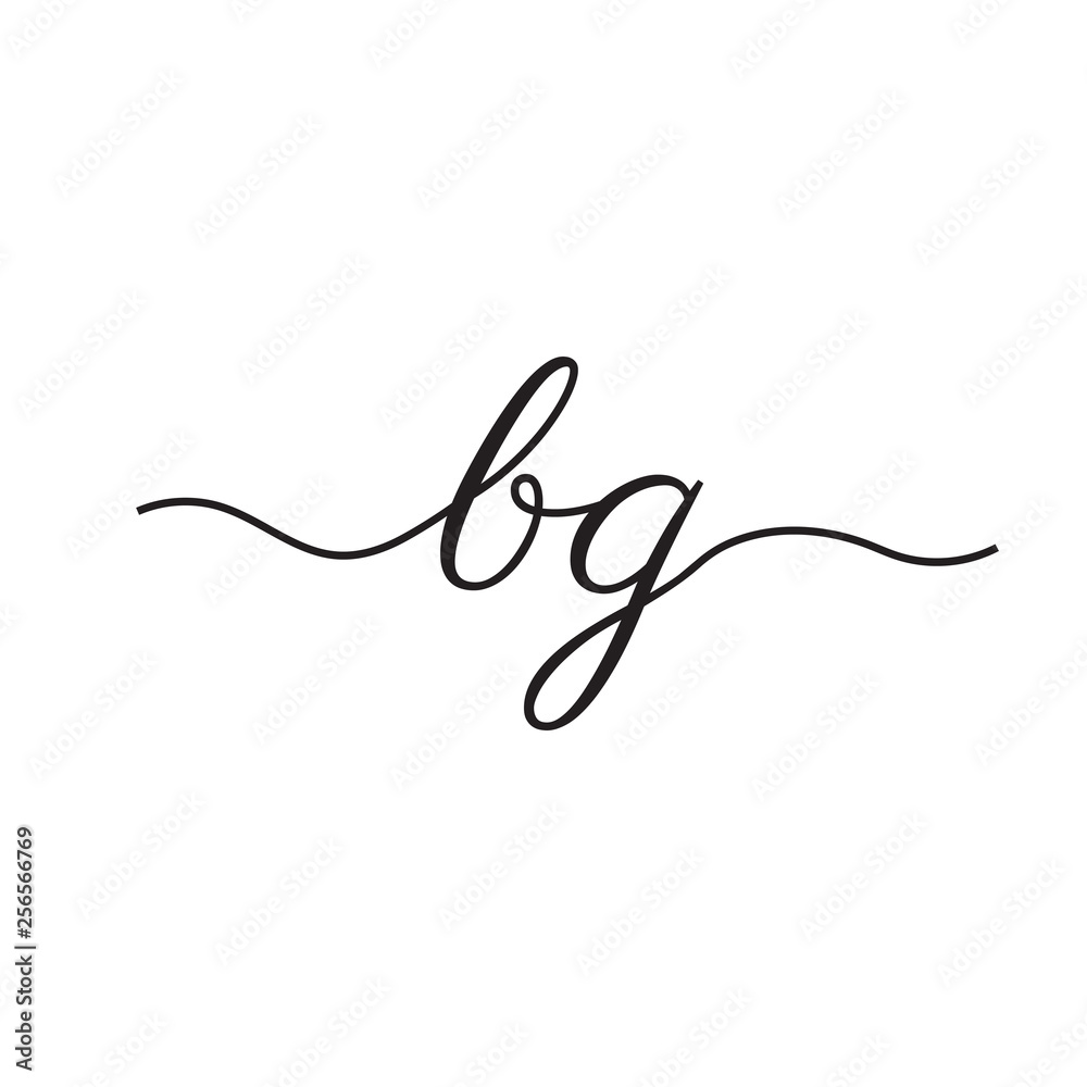 initials handwriting letters vector logo initials handwriting letters vector logo