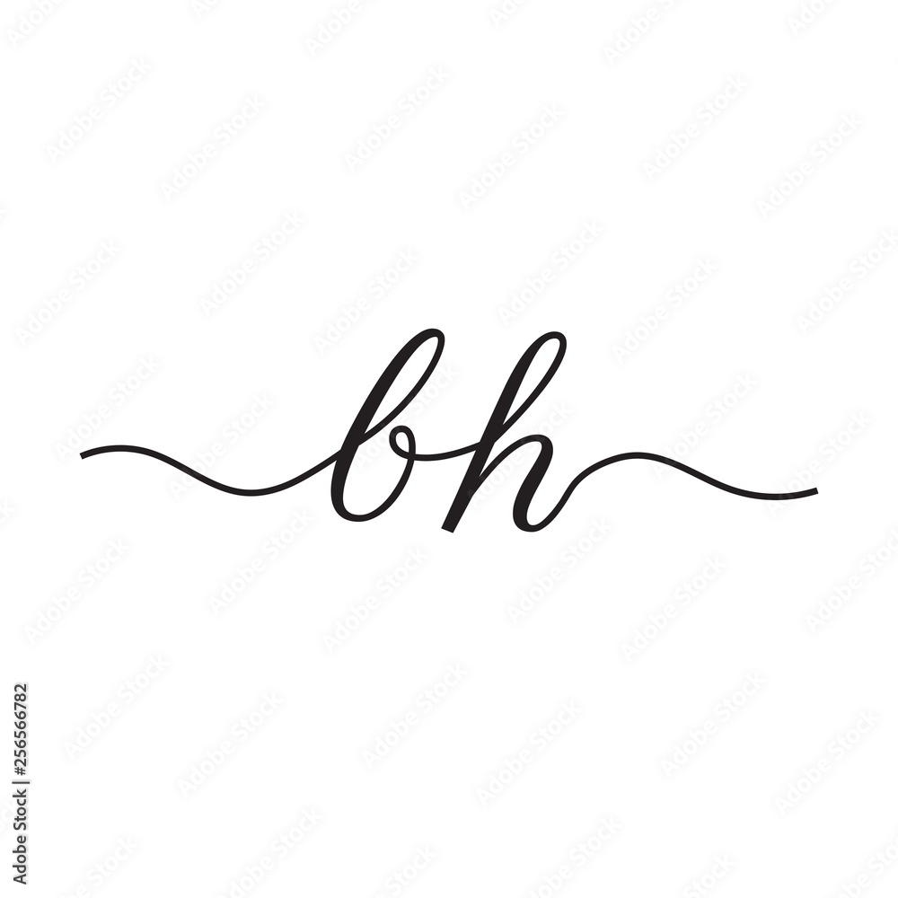 initials handwriting letters vector logo initials handwriting letters vector logo
