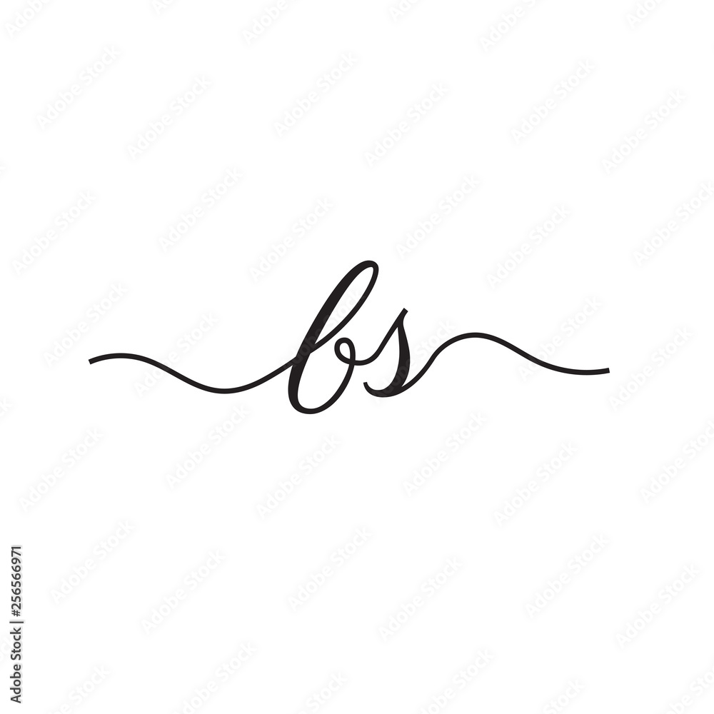 initials handwriting letters vector logo initials handwriting letters vector logo