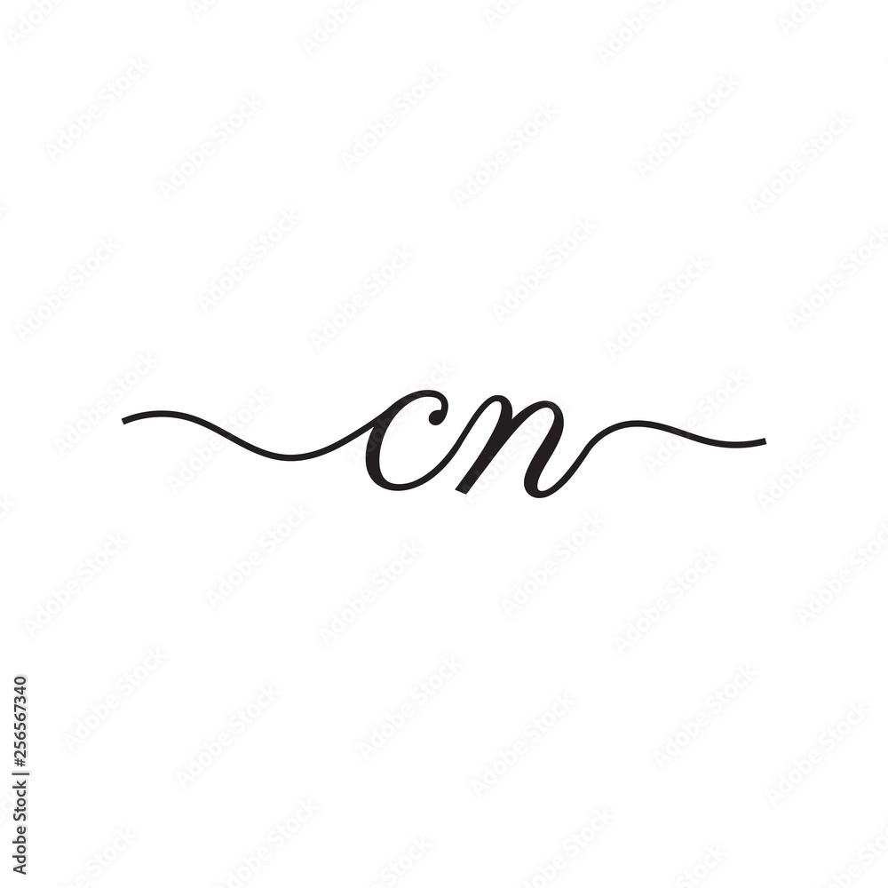 initials handwriting letters vector logo initials handwriting letters vector logo