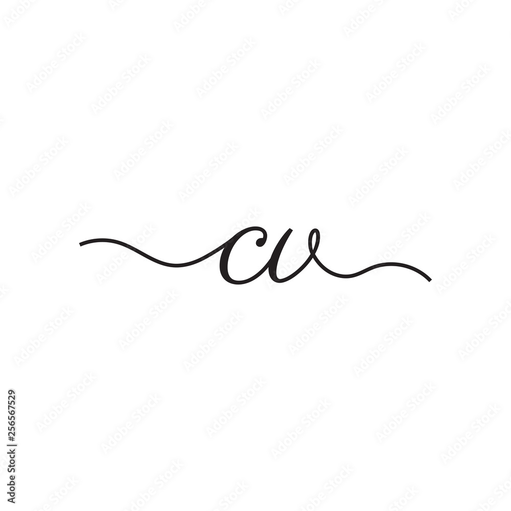 initials handwriting letters vector logo initials handwriting letters vector logo