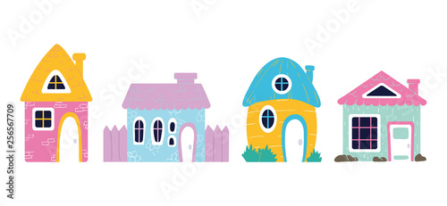 cute cartoon houses