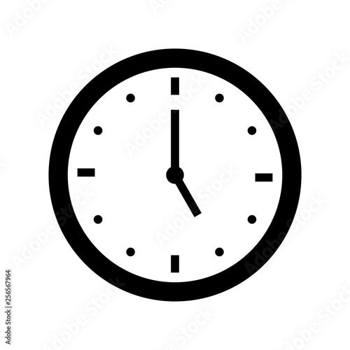 five o'clock icon outline vector photo