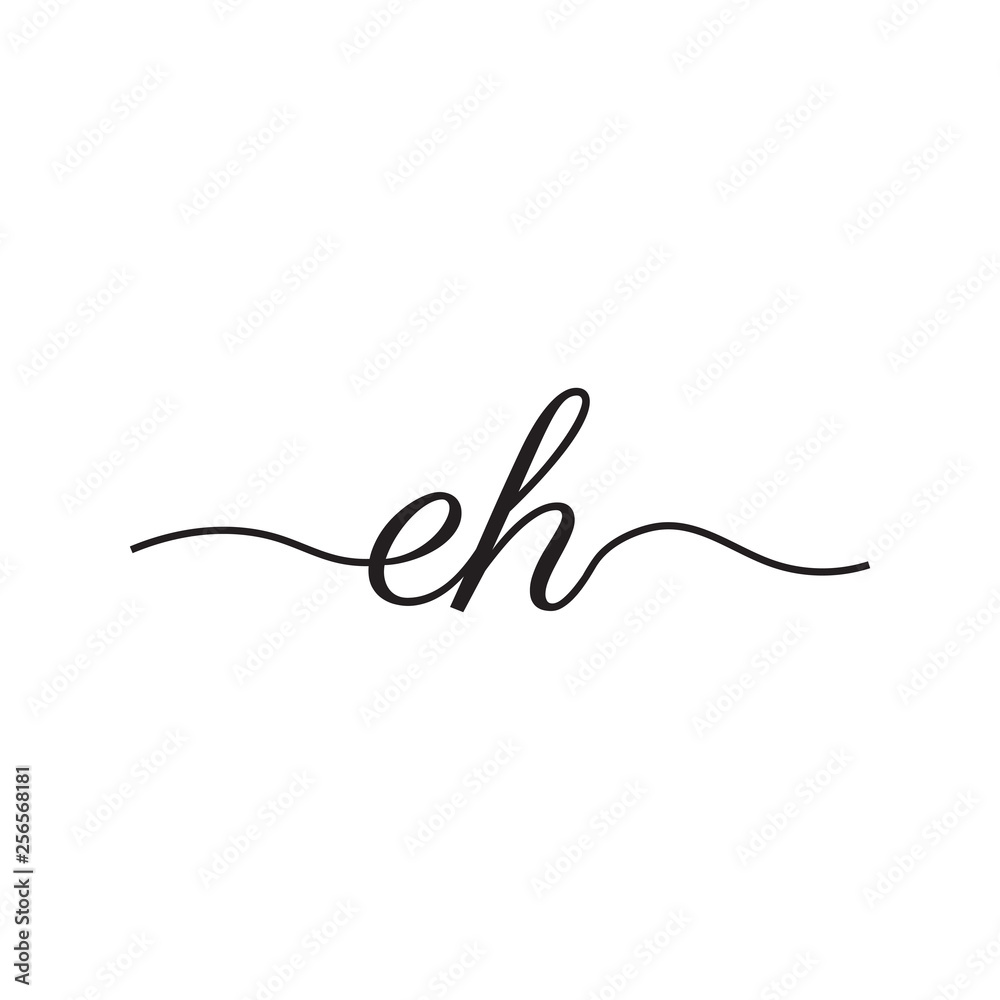 initials handwriting letters vector logo initials handwriting letters vector logo