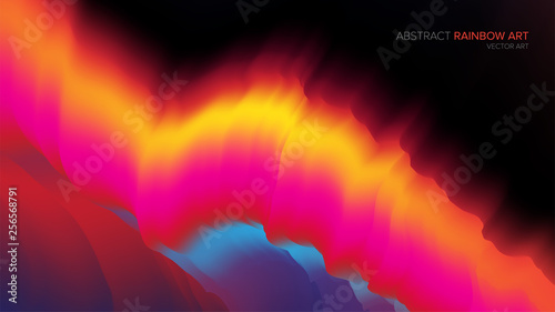 The artistic image of the color spectrum that has been distorted, looks like fluid motion. You can use it as a background in various designs, which is related to science or technology.