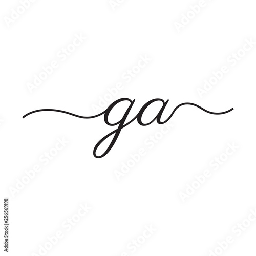 initials handwriting letters vector logo © khuluk