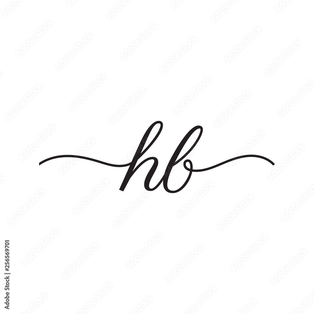 initials handwriting letters vector logo initials handwriting letters vector logo