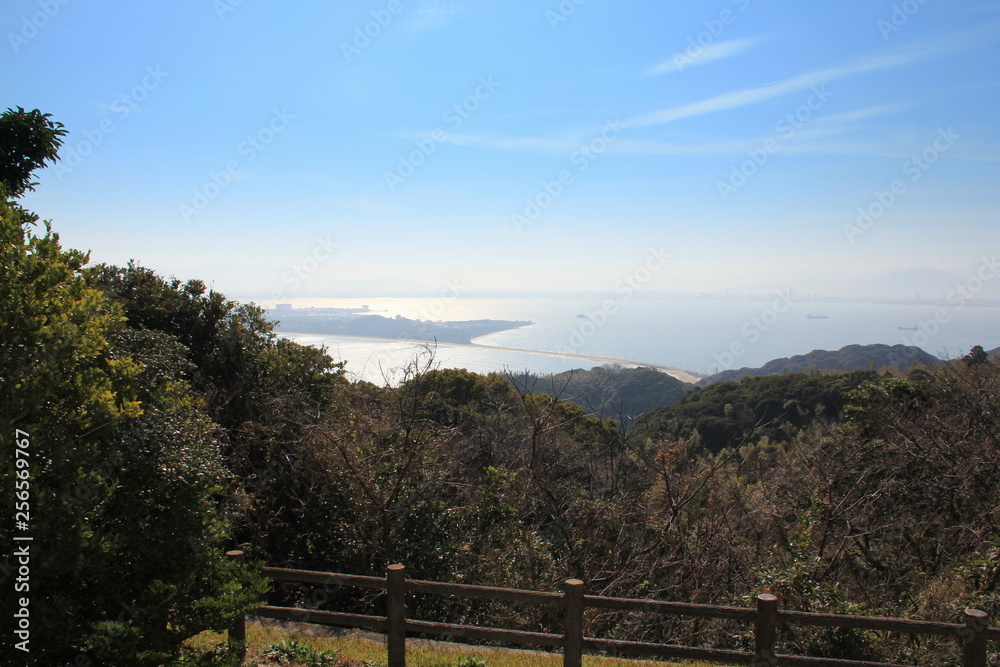 志賀島の潮見公園から見た海ノ中道