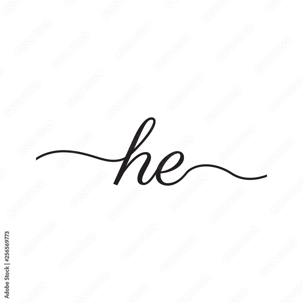 initials handwriting letters vector logo initials handwriting letters vector logo