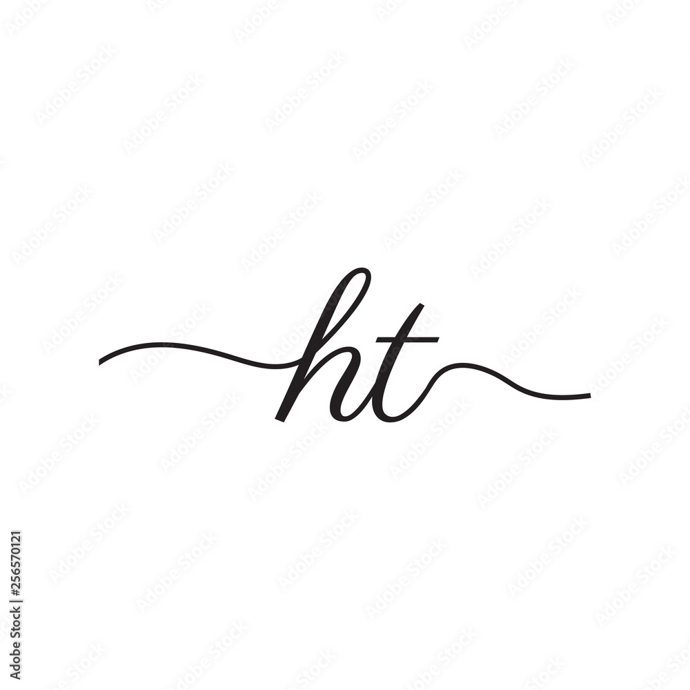 initials handwriting letters vector logo initials handwriting letters vector logo