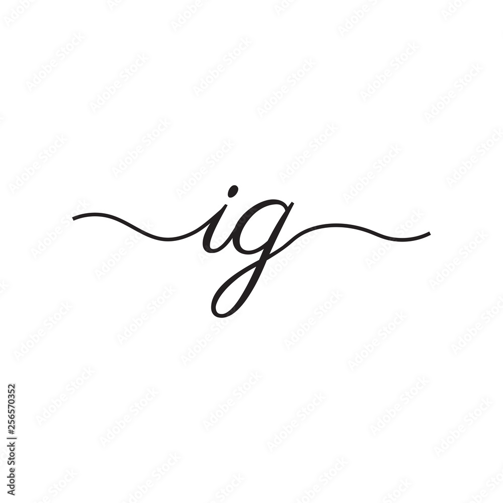 initials handwriting letters vector logo initials handwriting letters vector logo