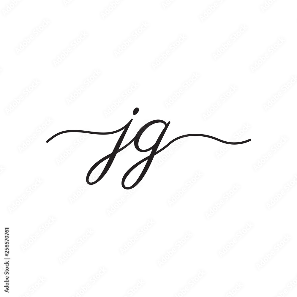 initials handwriting letters vector logo initials handwriting letters vector logo