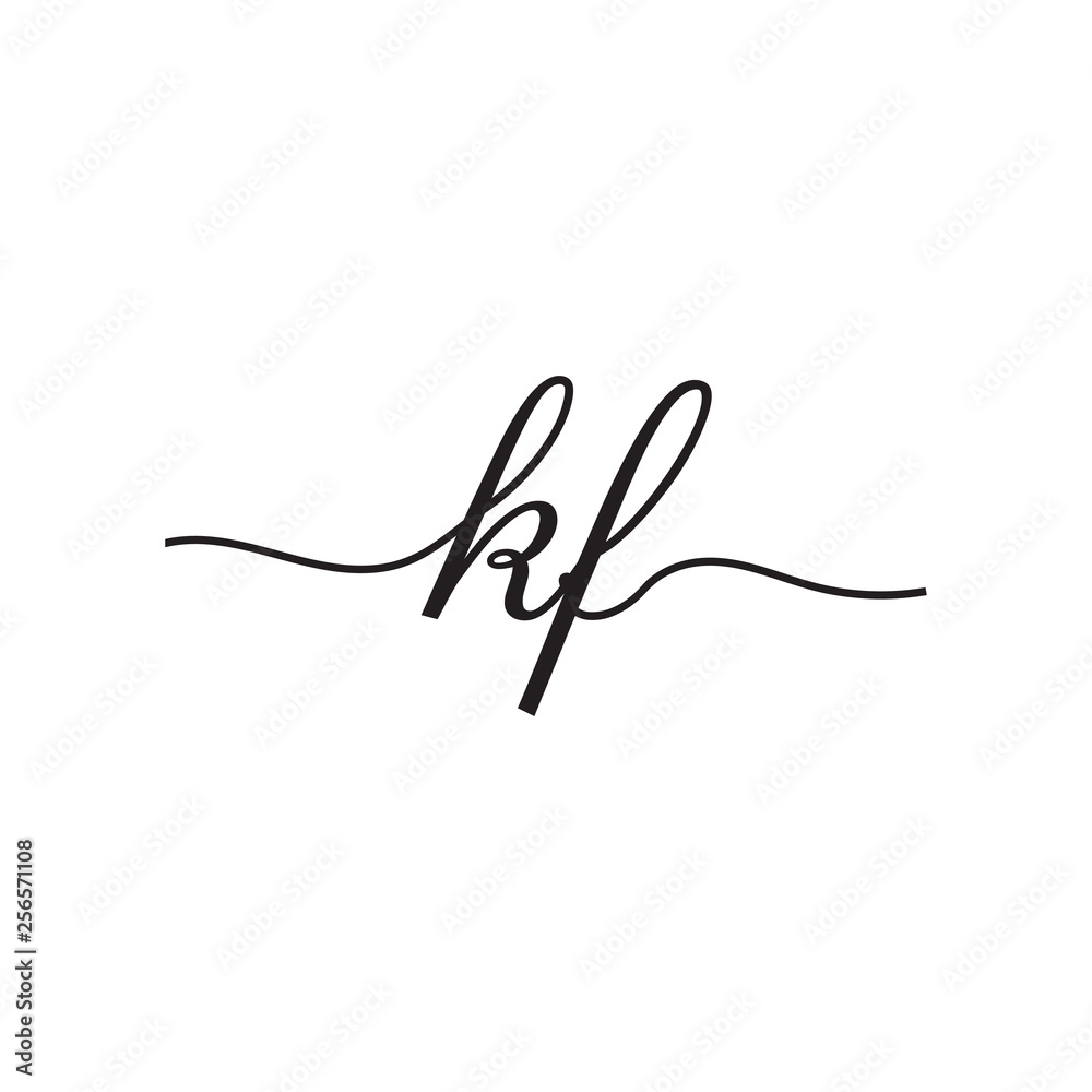 initials handwriting letters vector logo initials handwriting letters vector logo