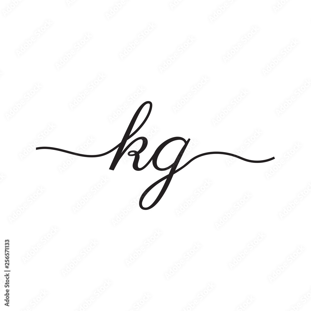 initials handwriting letters vector logo initials handwriting letters vector logo