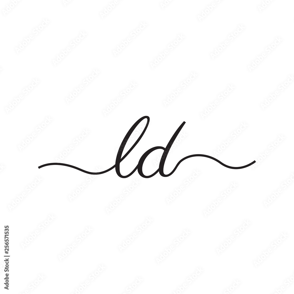 initials handwriting letters vector logo initials handwriting letters vector logo