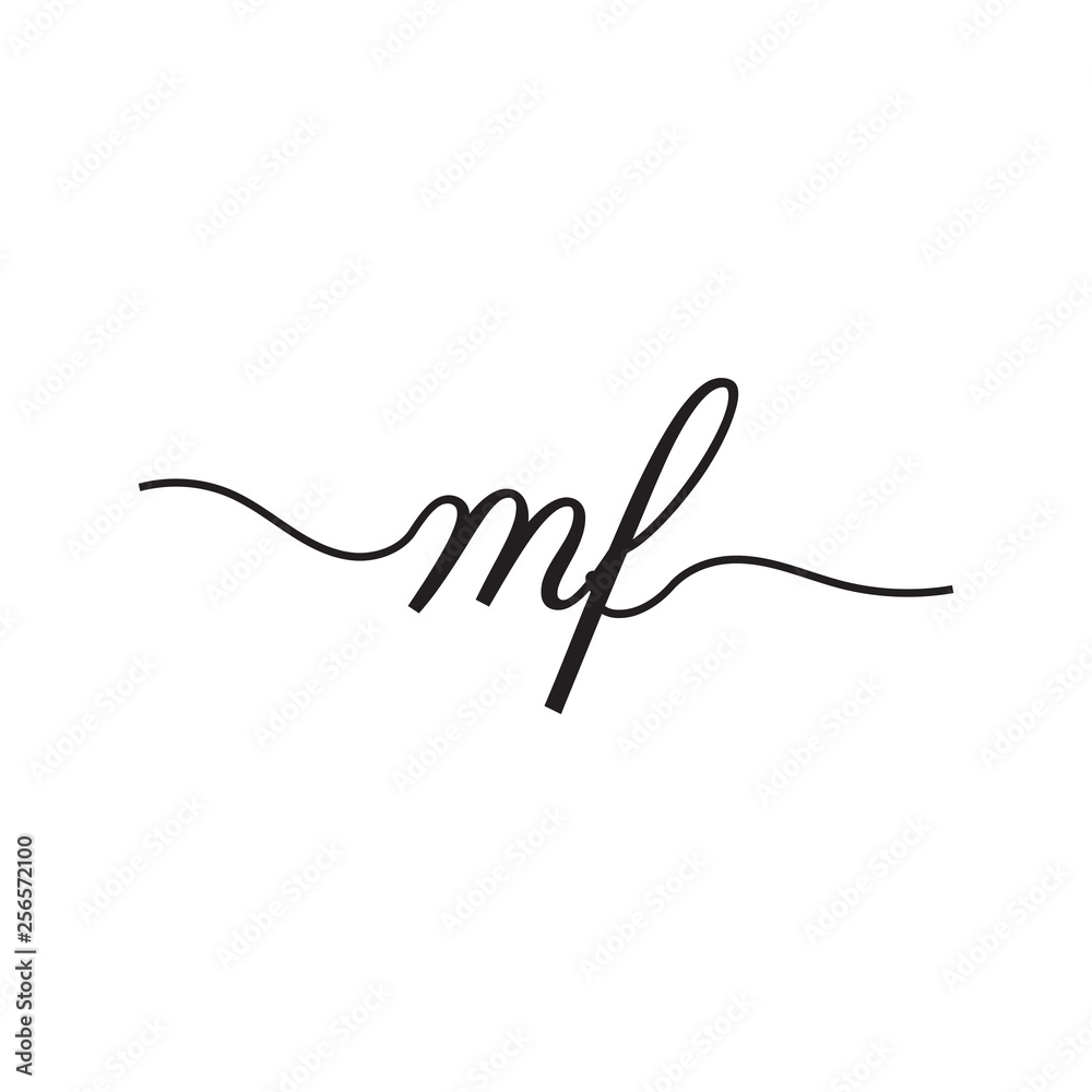 initials handwriting letters vector logo initials handwriting letters vector logo