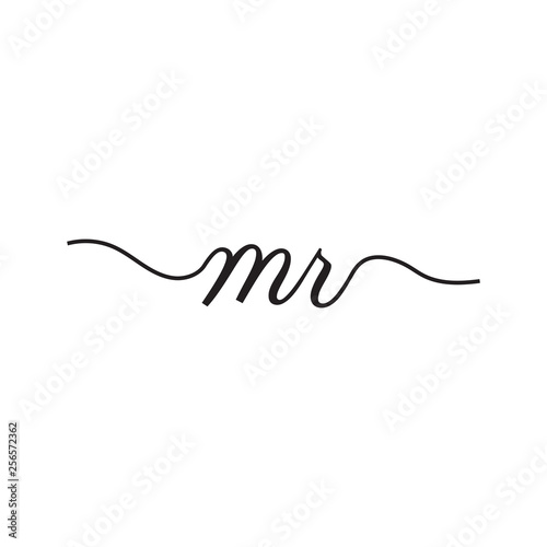 initials handwriting letters vector logo