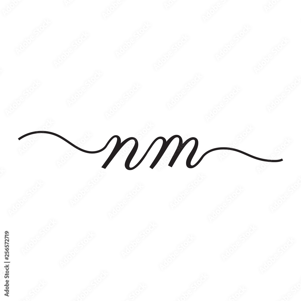 initials handwriting letters vector logo initials handwriting letters vector logo